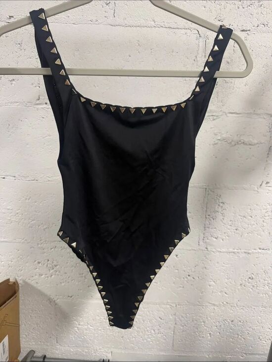 Same Other - Black Studded One-Piece Swimsuit SAME SWIM LA Studded NWT Bathing Suit - Size XS